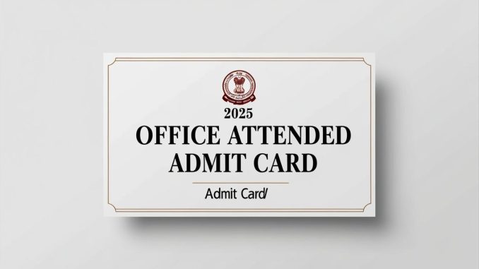 BSSC Office Attended Admit Card 2025